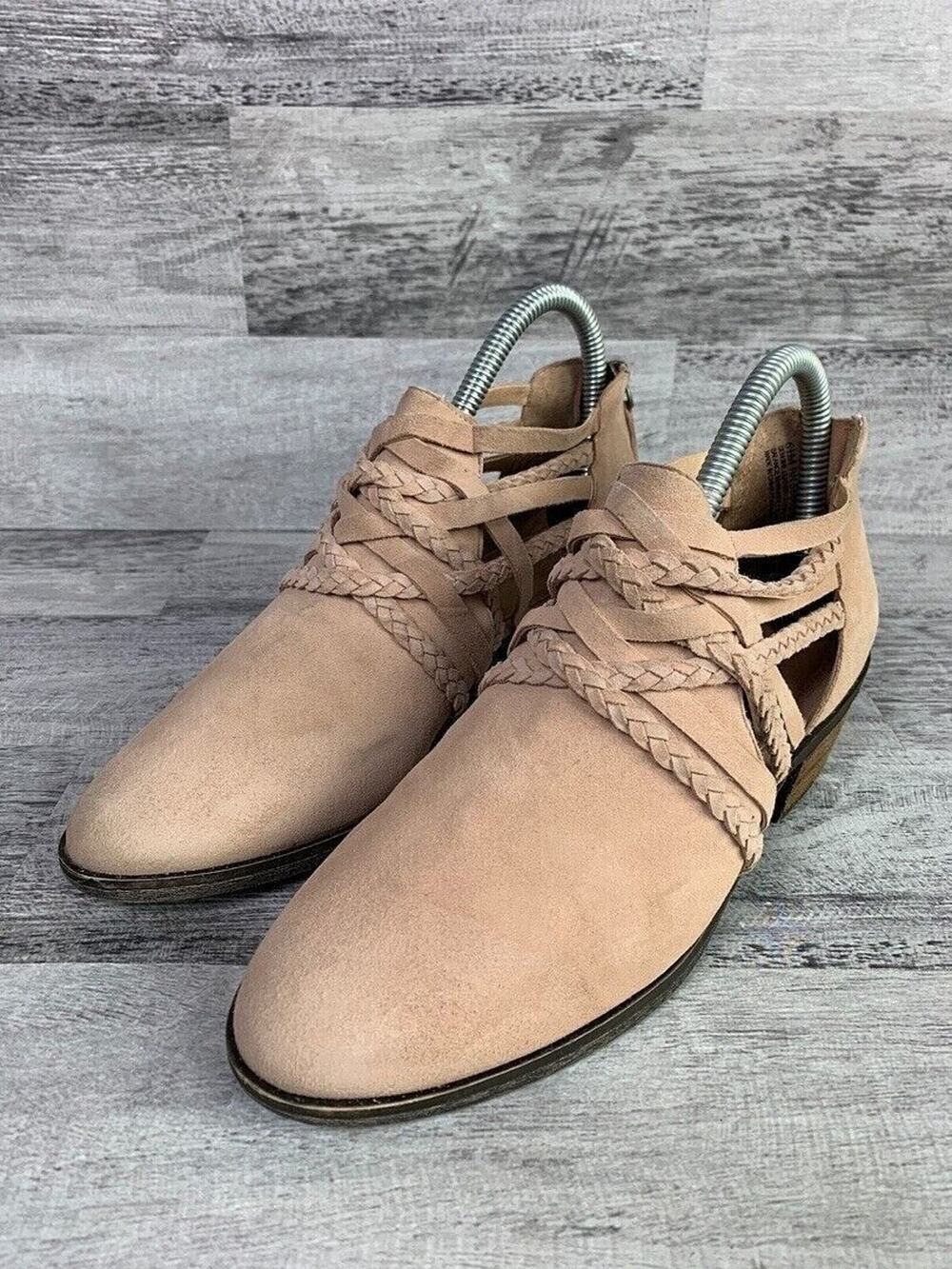 Caslon Liam Womens Braided Suede Ankle Booties Size 6.5M